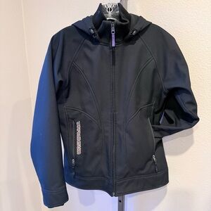 Columbia women’s soft shell Washington Huskies embroidered hooded jacket size M